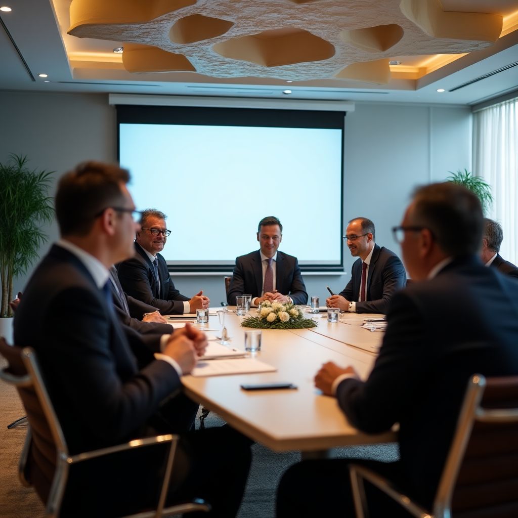 Reunión con inversores internacionales