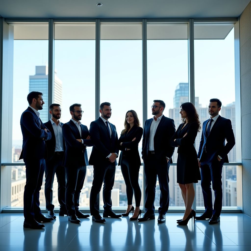 Equipo de EconArgentina en oficina moderna